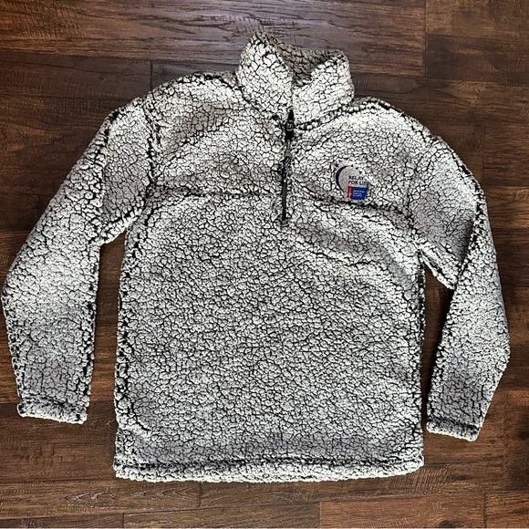Relay for Life BOXERCRAFT fleece 1/4” zip pullover gray small teddy bear - Picture 1 of 16